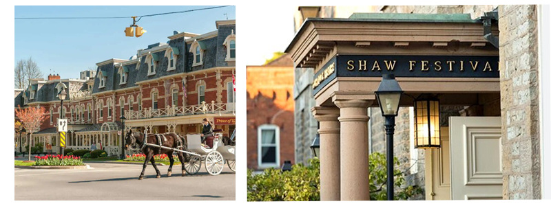view of niagara-on-the-lake and shaw fest theatre