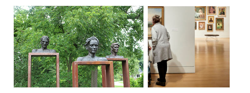 RBG sculpture garden and AGH installation