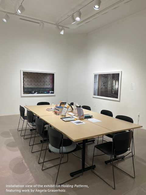Installation view of Holding Patterns, with work by Angela Grauerholz